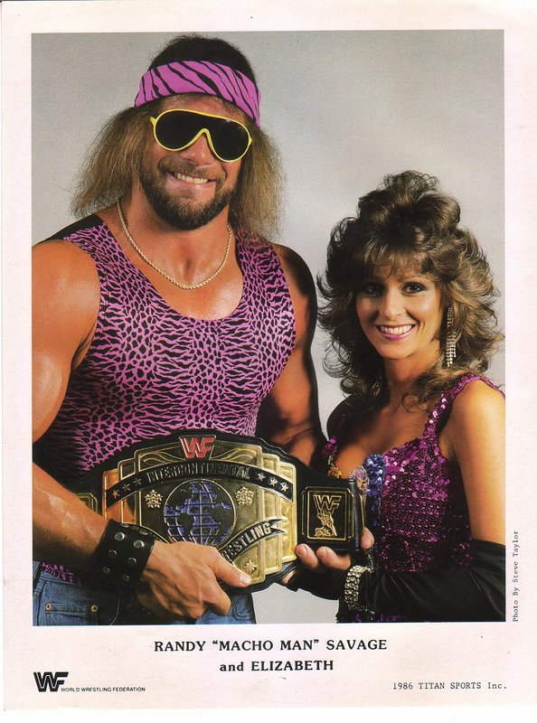 1986 WWF IC CHAMPION Macho Man Randy Savage Elizabeth color PWcatalog