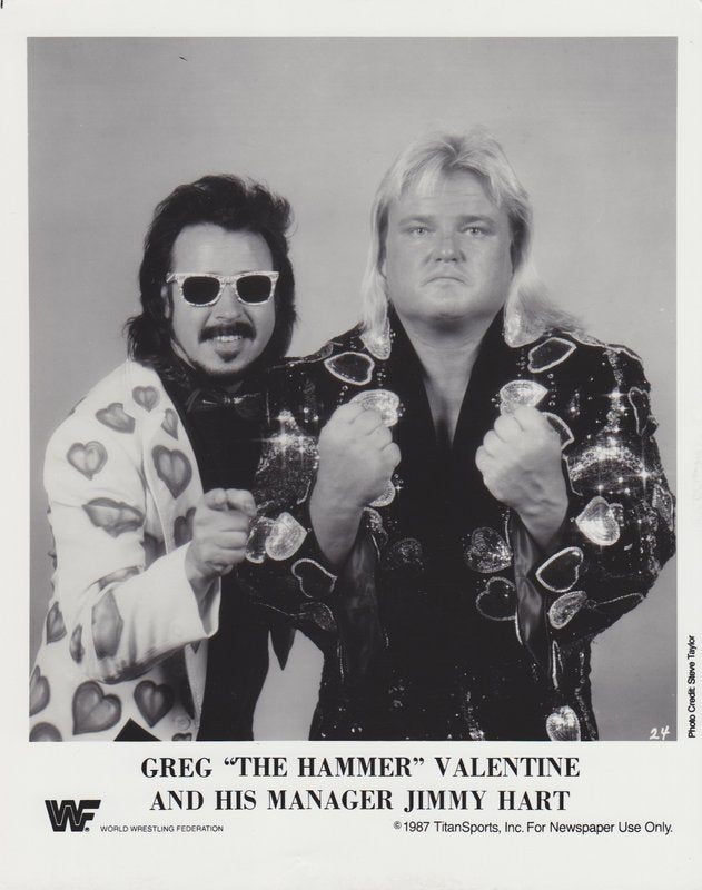 1987 Greg "The Hammer" Valentine w/Jimmy Hart PWcatalog