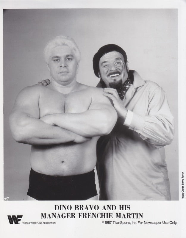 1987 Dino Bravo w/Frenchy Martin PWcatalog