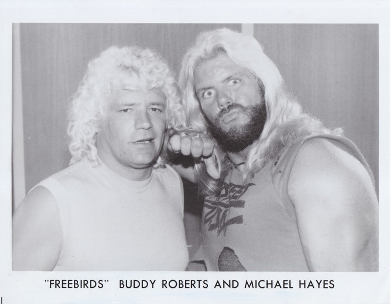 1987 UWF Freebirds Buddy Roberts Michael Hayes Promo Photo PWcatalog