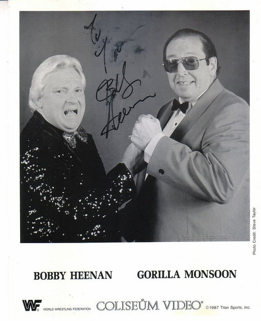 1987 Bobby Heenan (Signed) Gorilla Monsoon Coliseum Video