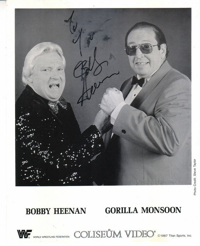 1987 Bobby Heenan (signed) Gorilla Monsoon Coliseum Video PWcatalog