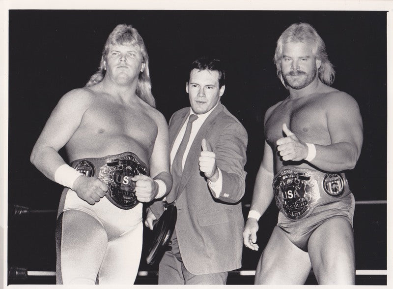 1987 NWA United States Tag Team Champions Midnight Express press 7x9 Promo Photo PWcatalog