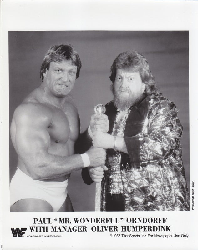 1987 Paul "Mr. Wonderful" Orndorff w/Oliver Humperdink (RARE) PWcatalog