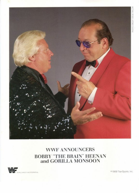 1989 Bobby "The Brain" Heenan and Gorilla Monsoon color PWcatalog