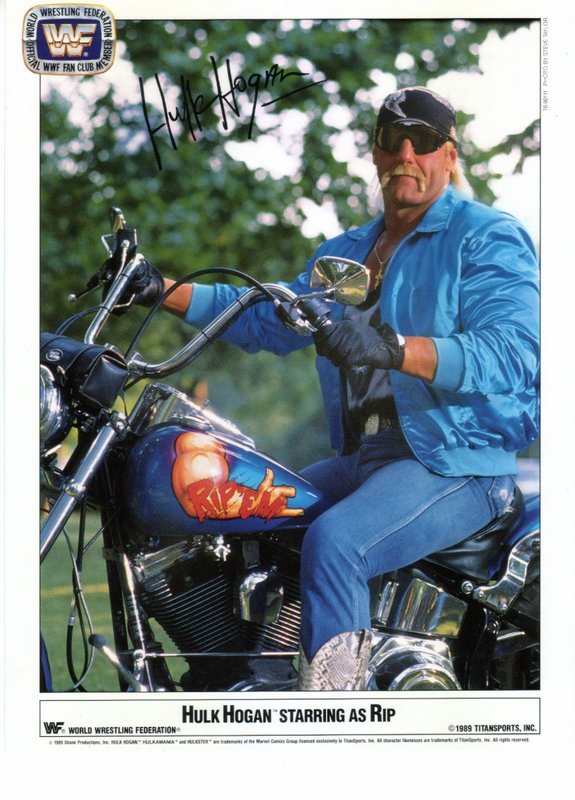 1989 Hulk Hogan fan club (Rip) color (pre-printed autograph) PWcatalog