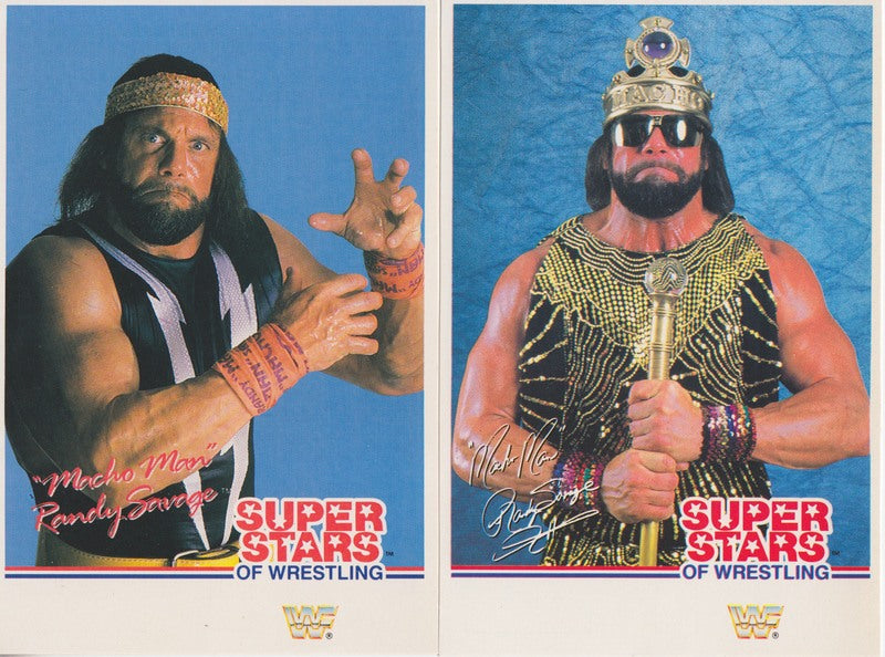 1989 Market-Scene Ltd. WWF Superstars Postcard Set (10+Savage Variation) Approx 2017 value:$50