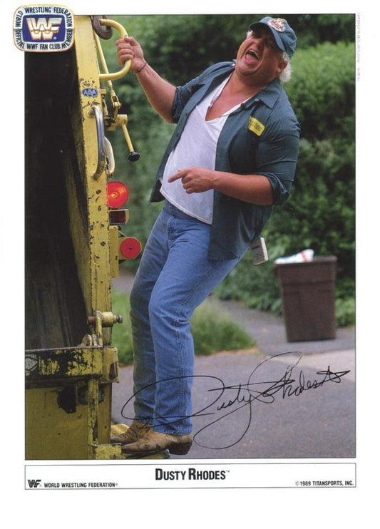 1989 Dusty Rhodes fan club color (pre-printed autograph) PWcatalog