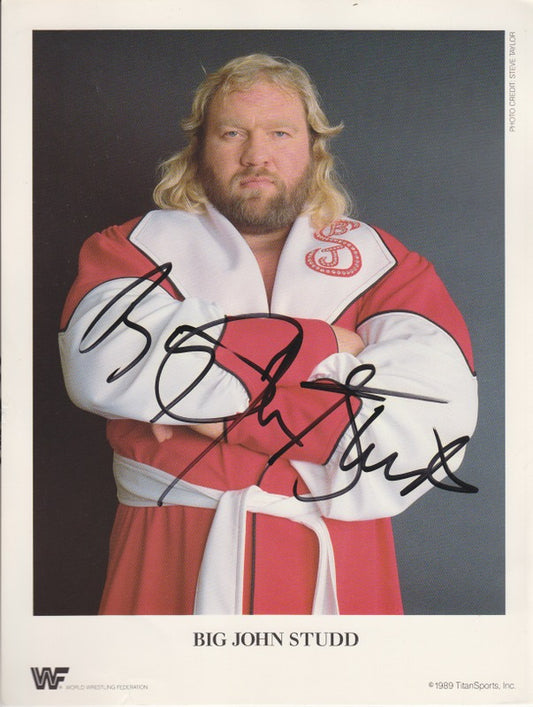 1989 Big John Studd (signed) color PWcatalog