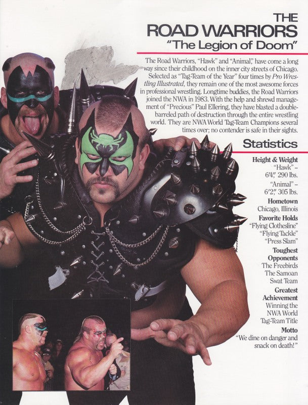 WCW Road Warriors 8.5x11 PW Catalog