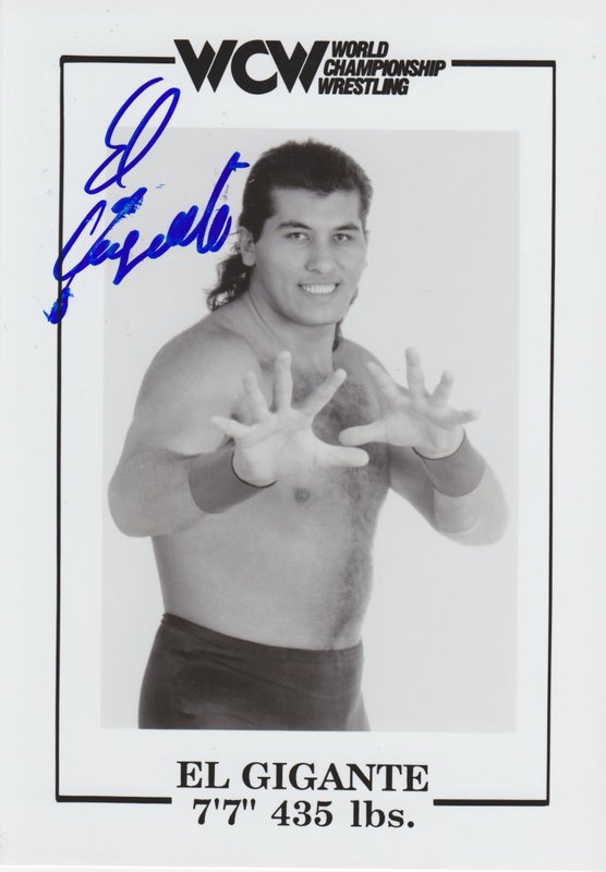 WCW El Gigante 5x7 (signed) PW Catalog