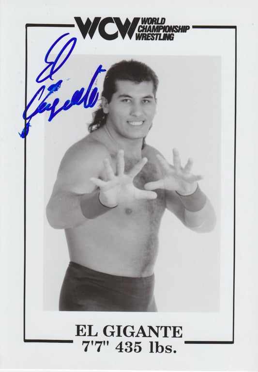 WCW El Gigante 5x7 (signed) PW Catalog