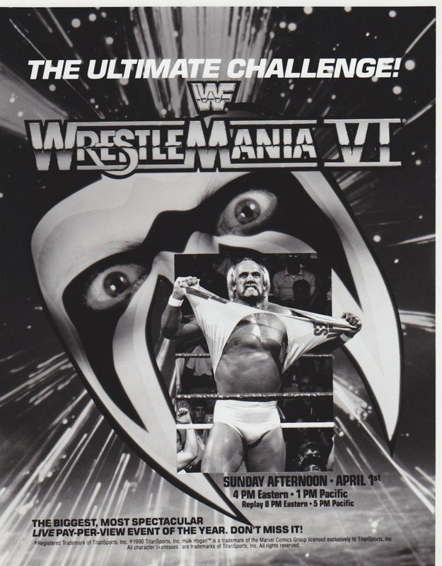 1990 Wrestlemania 6 Hulk Hogan vs. Ultimate Warrior PWcatalog