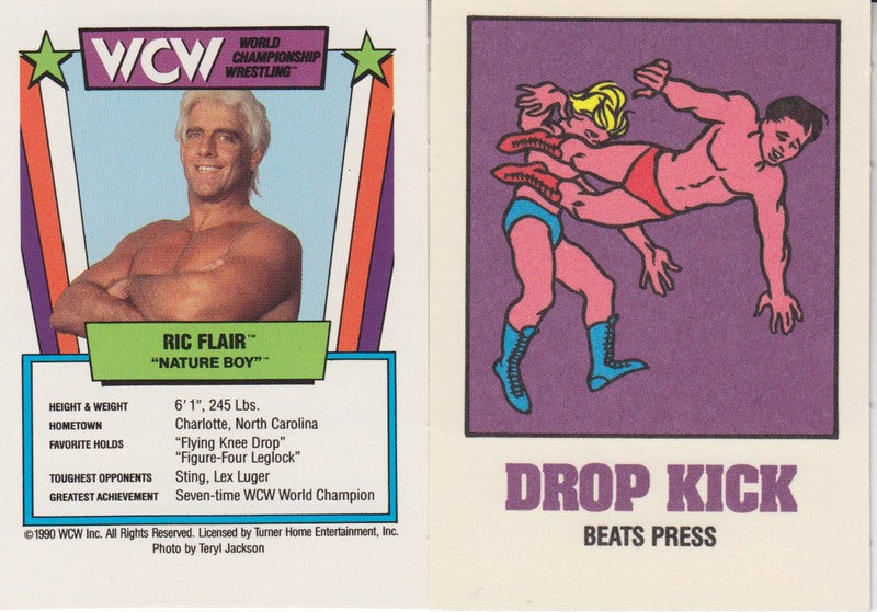 1990 Slam-A-Rama WCW Board Game Card Set (12) Nm Approx 2017 value:$15