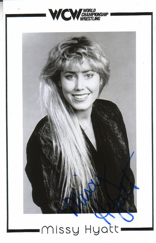 WCW Missy Hyatt (signed) 5x8 PW Catalog