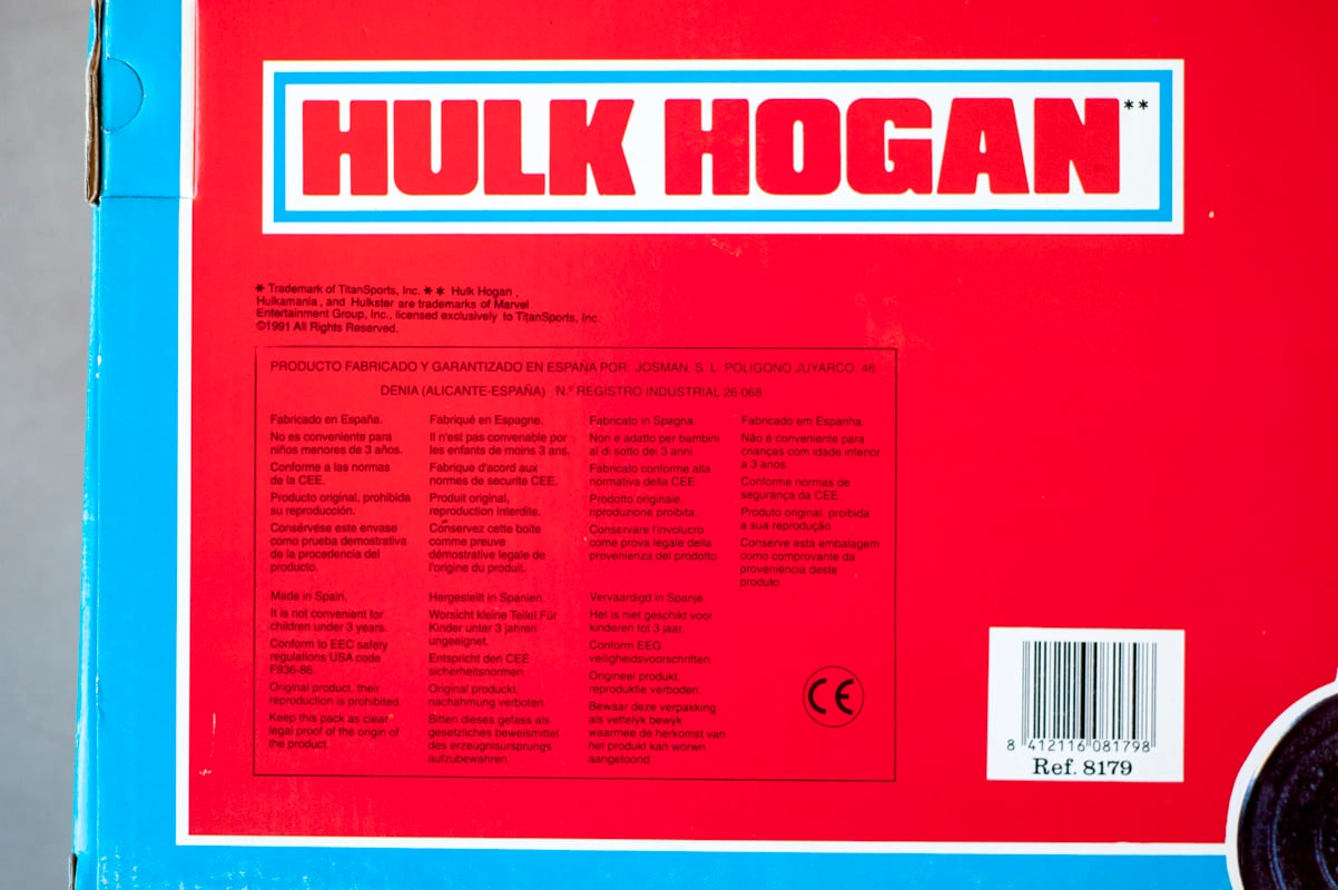 Hulk Hogan Costume 1991 PWcatalog