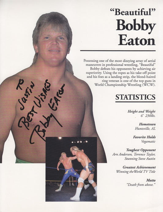 WCW Bobby Eaton (signed) 8.5x11 PW Catalog