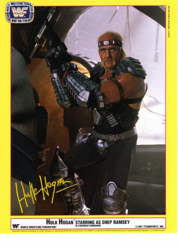 1991 Hulk Hogan Suburban Commando fan club color (pre-printed autograph) PWcatalog