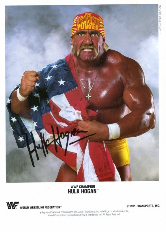 1991 Hulk Hogan color (pre-printed autograph) PWcatalog