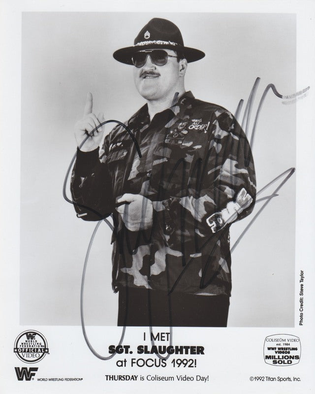 1992 Sgt. Slaughter Coliseum Video (signed) PWcatalog