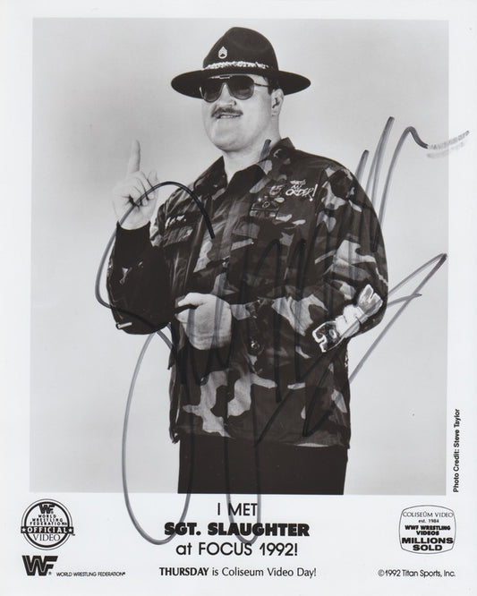 1992 Sgt. Slaughter Coliseum Video (signed) PWcatalog