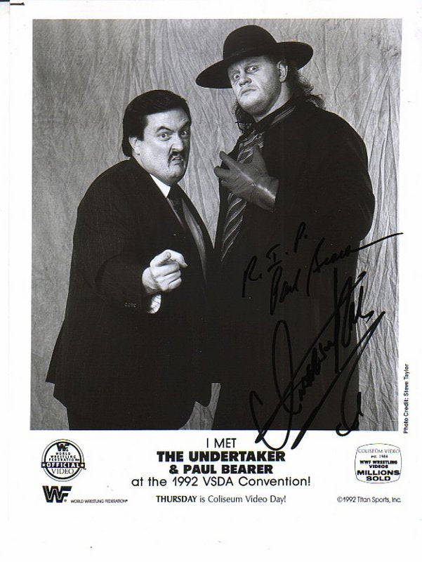 1992 Undertaker Paul Bearer (signed) Colisuem Video PWcatalog