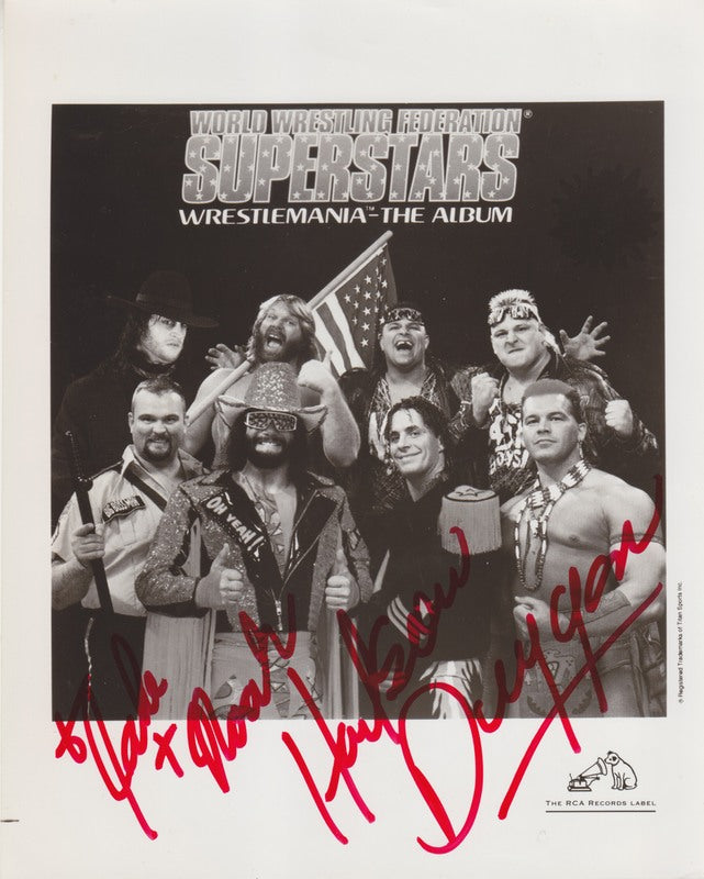 1993 RCA Wrestlemania: The Album promo 8x10 (signed by Duggan) PWcatalog