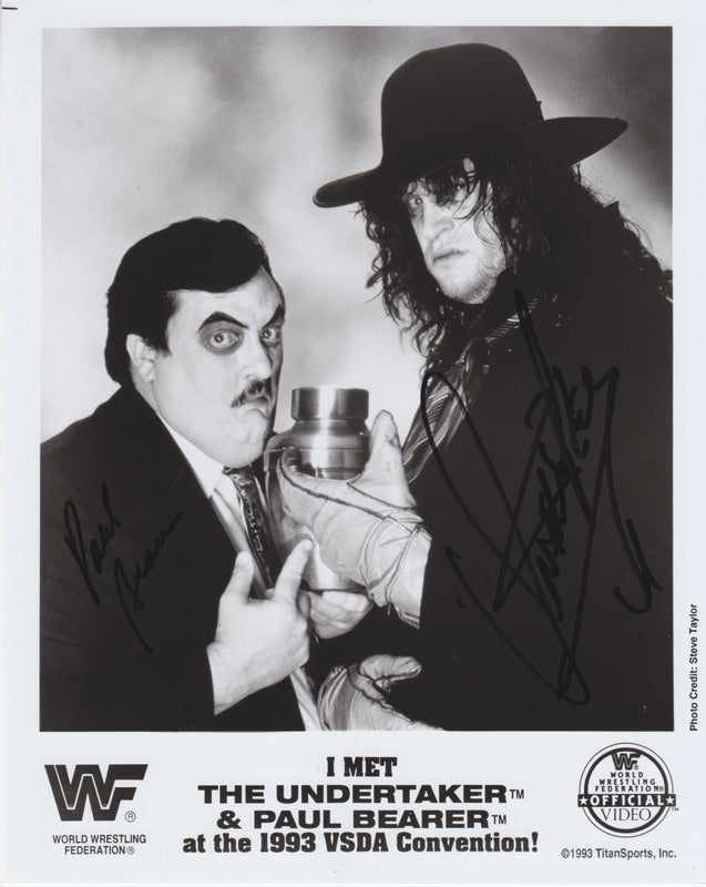 1993 Undertaker w/ Paul Bearer (signed) Coliseum Video PWcatalog