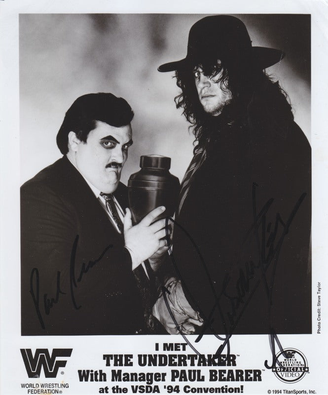 1994 Undertaker w/ Paul Bearer (signed) Coliseum Video PWcatalog