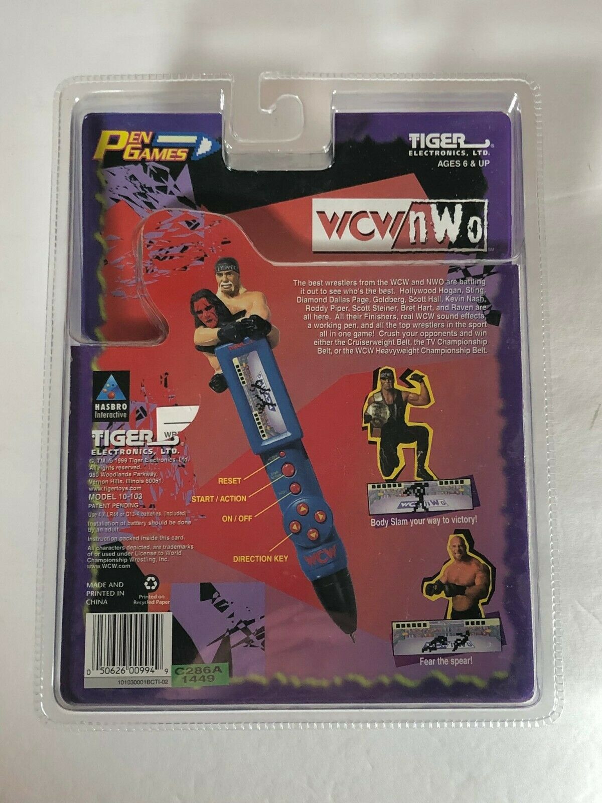 Sting Hulk Hogan WCW NWO Tiger Electronic Pen Games 1999 PWcatalog