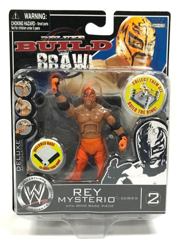 WWE Jakks Pacific Deluxe Build 'N' Brawl 2 Rey Mysterio Action & Toy Figures PWcatalog