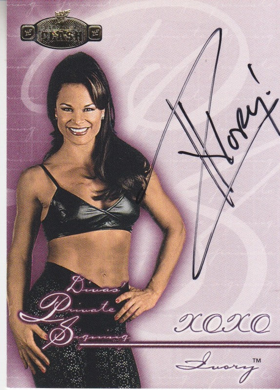 2001 Fleer WWE Championship Clash Diva Private Signing Ivory autograph 2017 approx value:$50 PW Catalog