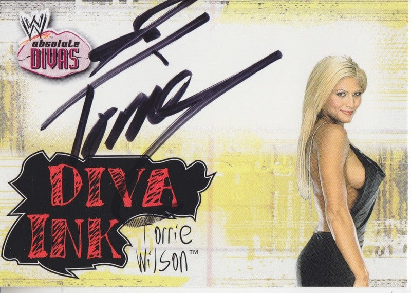 2002 Fleer WWF Absolute Divas Torrie Wilson Autograph 2017 approx value:$75 PW Catalog