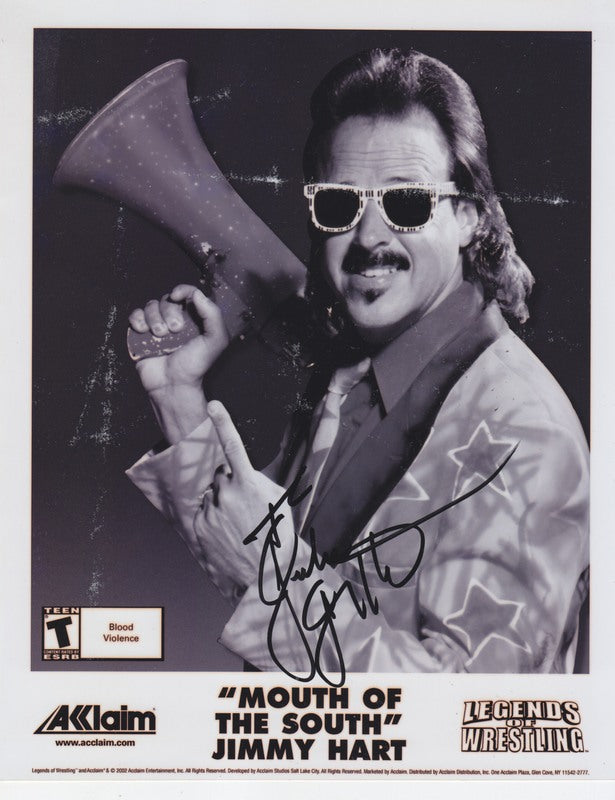 2002 Jimmy Hart Akklaim (signed) b/w PW Catalog