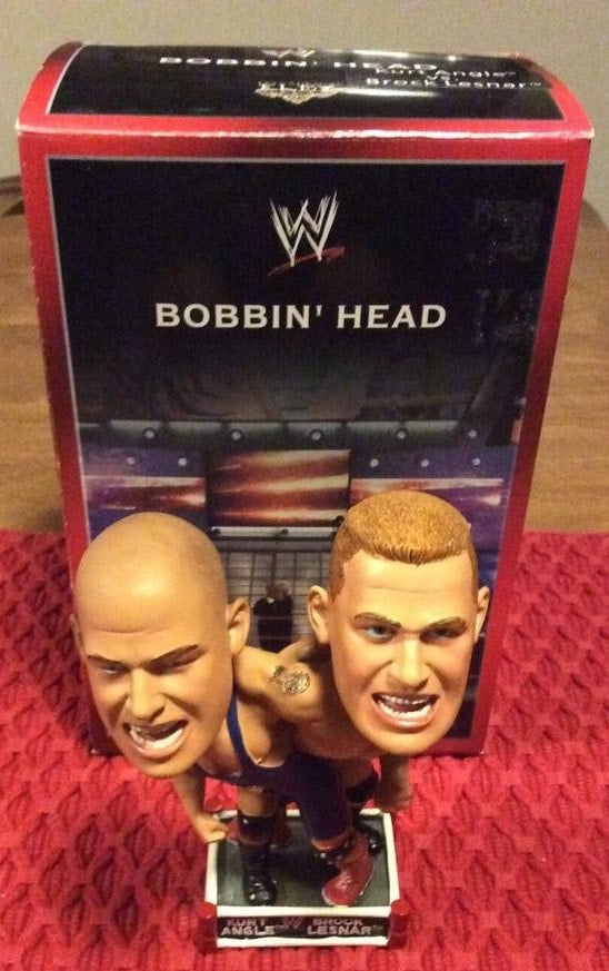WWE Elby Gifts Inc. Bobbin' Heads Kurt Angle vs. Brock Lesnar Action & Toy Figures PWcatalog