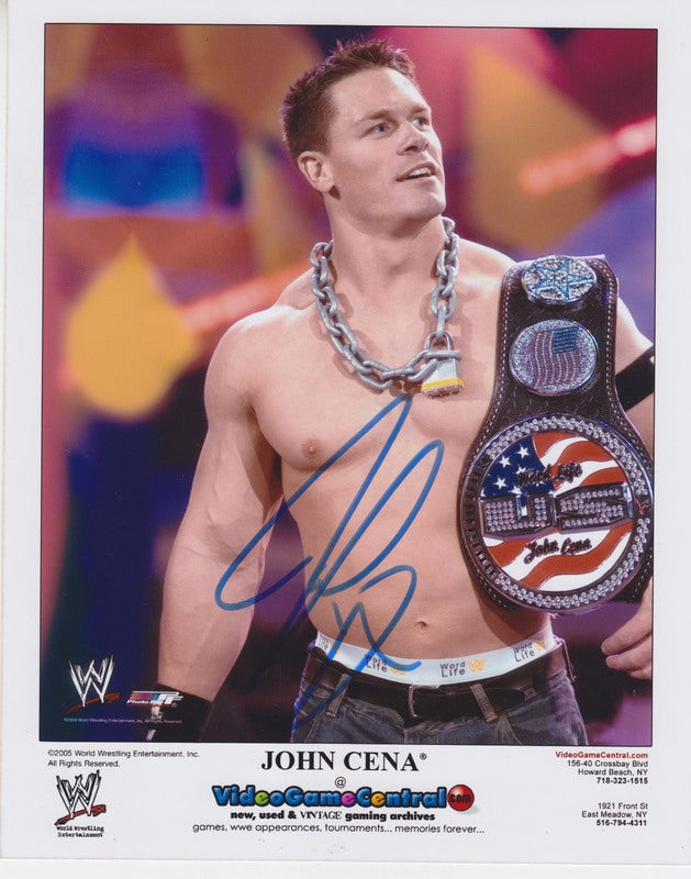 2005 U.S. CHAMPION John Cena (signed) color PW Catalog