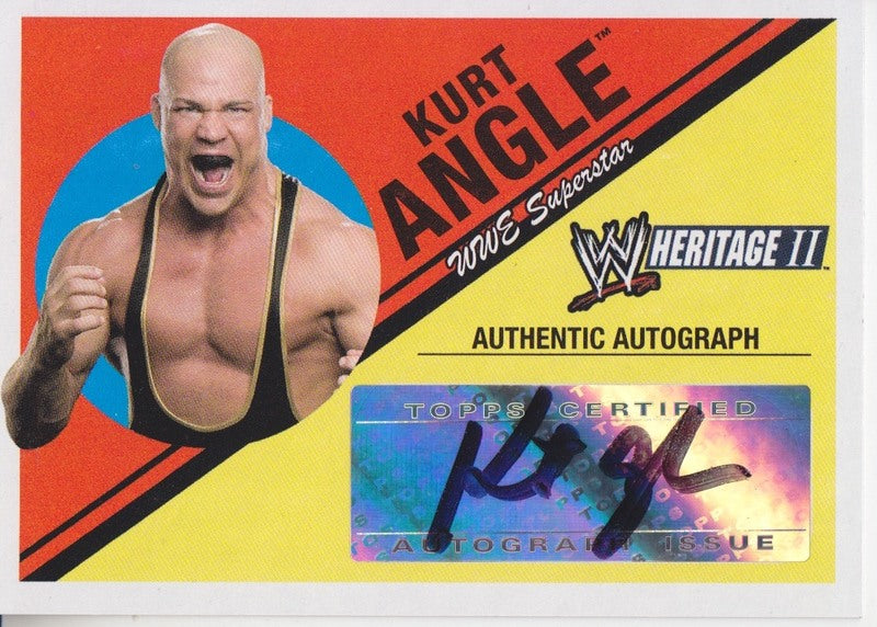 2006 Topps WWE Heritage II Kurt Angle Autograph 2017 approx value:$20 PW Catalog