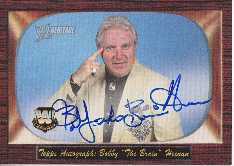 2005 Topps WWE Heritage Bobby Heenan Autograph 2017 approx value:$250 PW Catalog