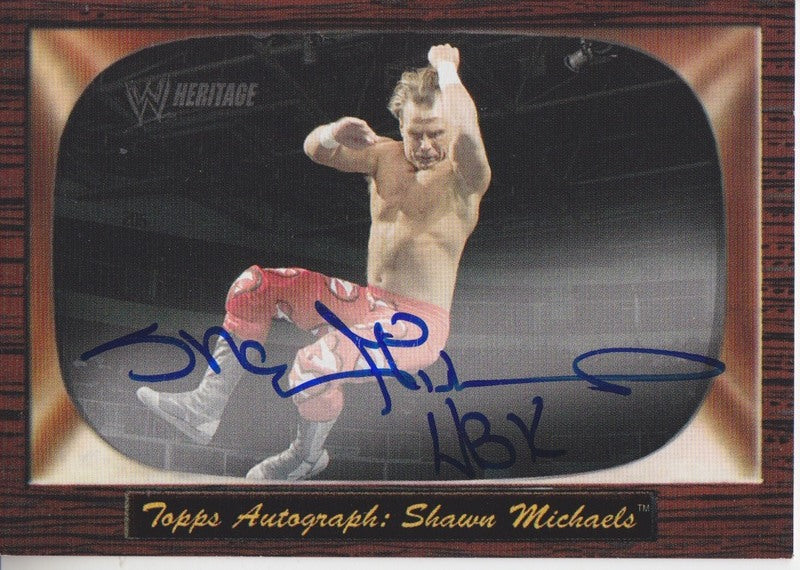 2005 Topps WWE Heritage Shawn Michaels Autograph 2017 approx value:$75 PW Catalog