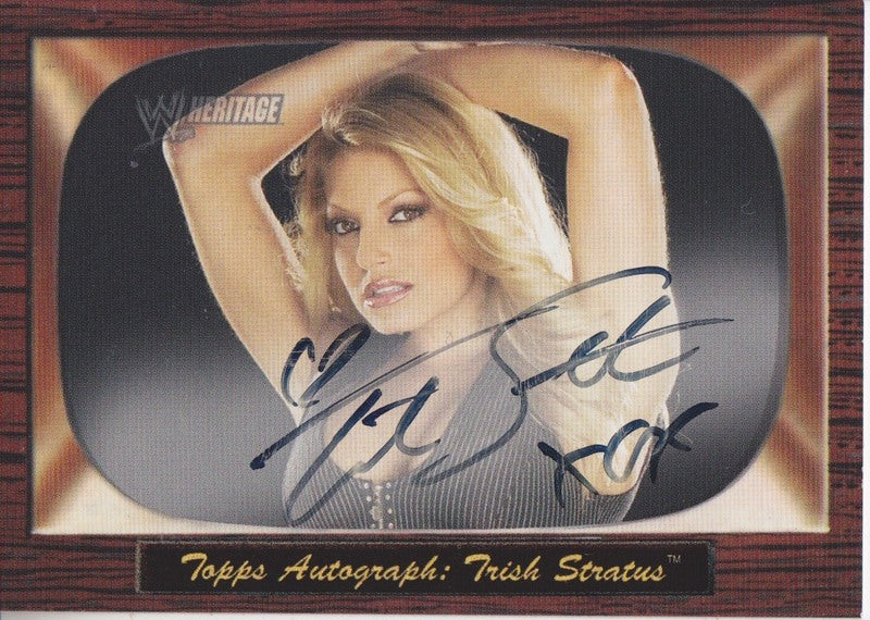 2005 Topps WWE Heritage Trish Stratus Autograph 2017 approx value:$50 PW Catalog