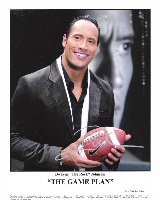 2007 The Rock (signed) The Game Plan promo photo color PW Catalog