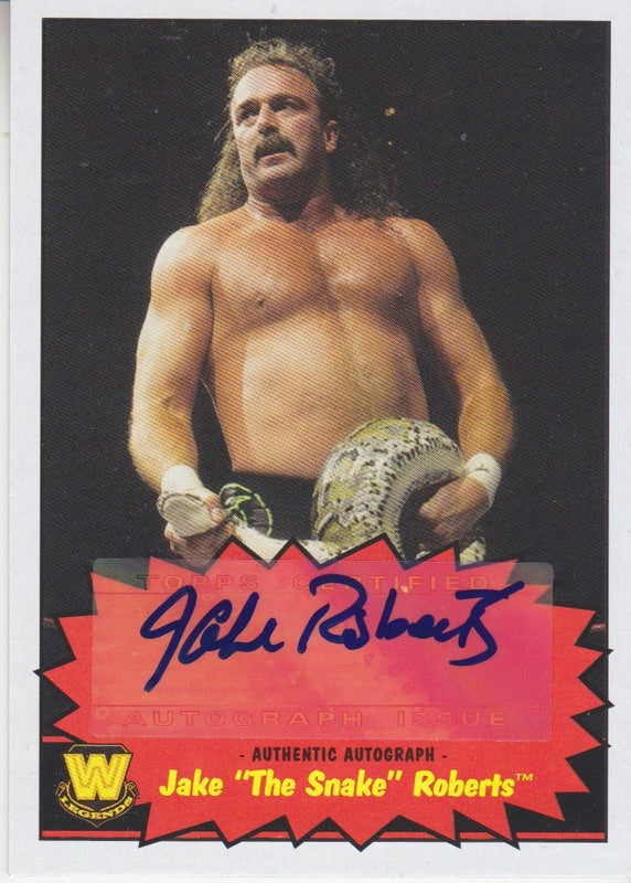 2012 WWE Topps Heritage Jake Roberts Autograph 2017 approx value:$20 PW Catalog