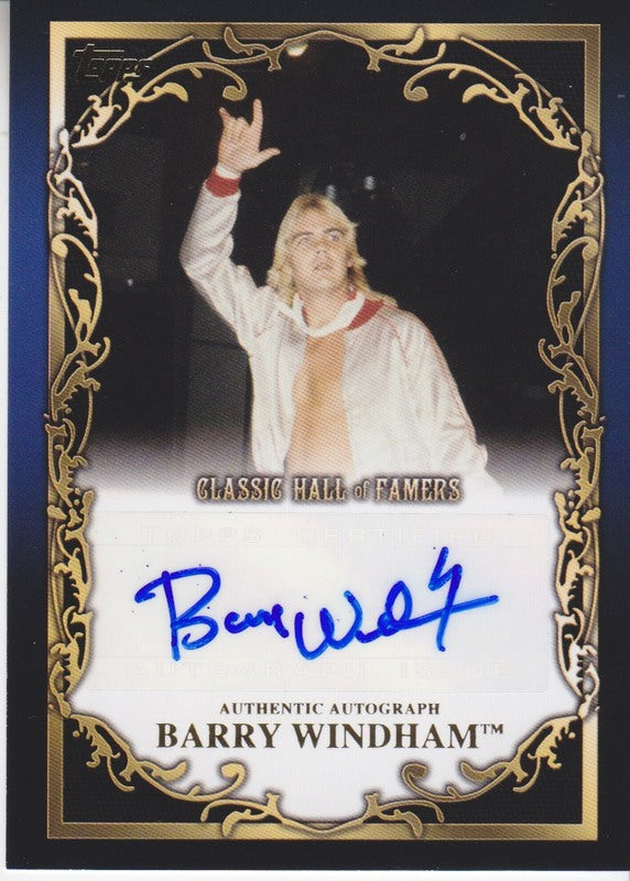 2012 Topps WWE Classic Hall of Famers Barry Windham Autograph 2017 approx value:$20 PW Catalog