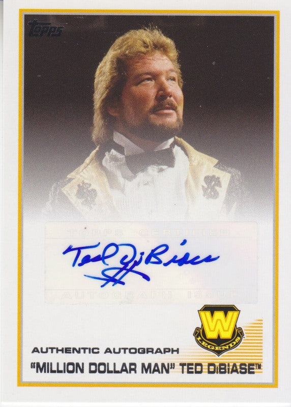 2013 Topps WWE Triple Threats Ted Dibiase Autograph 2017 approx value:$25 PW Catalog