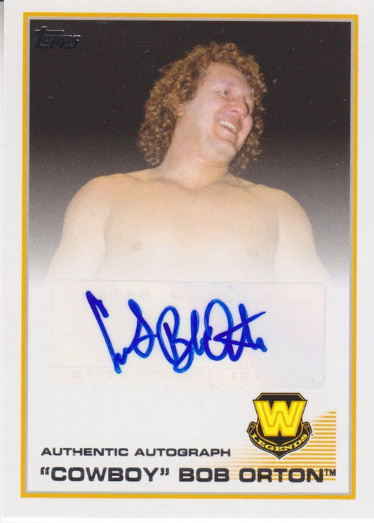 2013 Topps WWE Triple Threats Bob Orton Autograph 2017 approx value:$20 PW Catalog