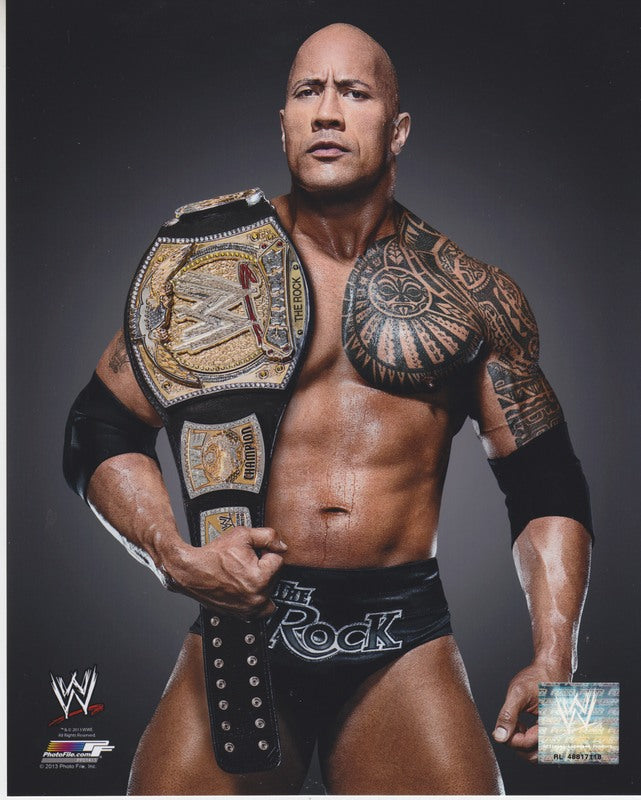 2013 WWE CHAMPION The Rock licensed photofile color PW Catalog