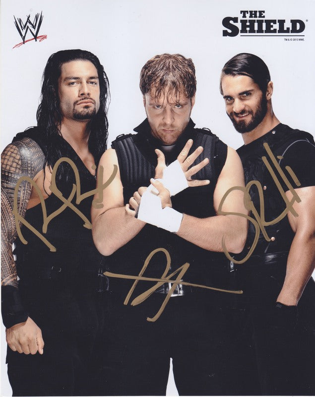 2013 The Shield (signed) WWE Promo Photo PW Catalog