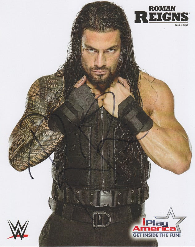2015 Roman Reigns (signed) WWE Promo Photo PW Catalog