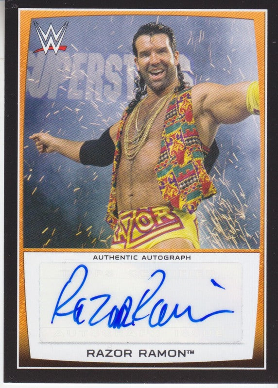 2015 Topps WWE Road to Wrestlemania Razor Ramon Autograph 2017 approx value:$35 PW Catalog