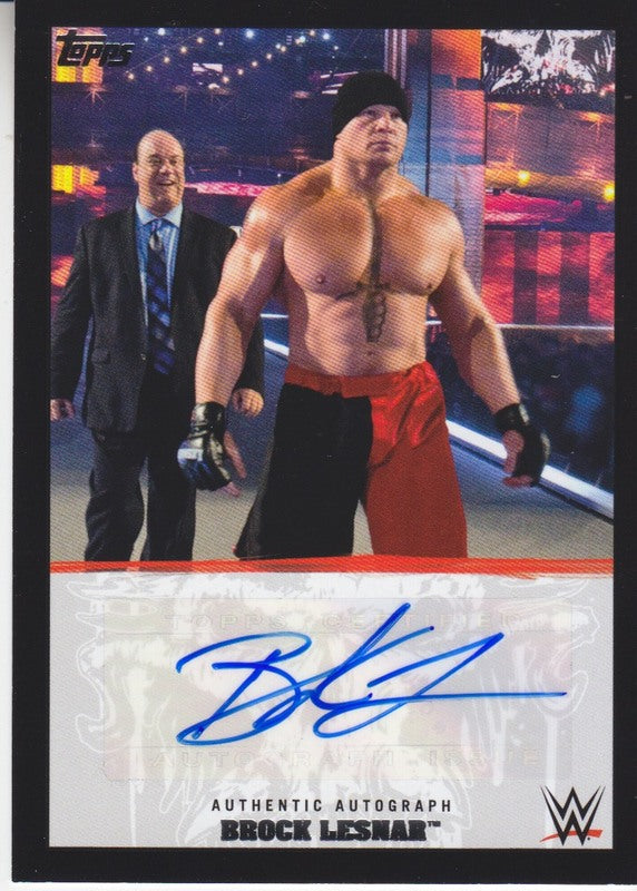 2016 WWE Topps Road to Wrestlemania Brock Lesnar Autograph (Walmart exclusive) 2017 approx value:$150 PW Catalog